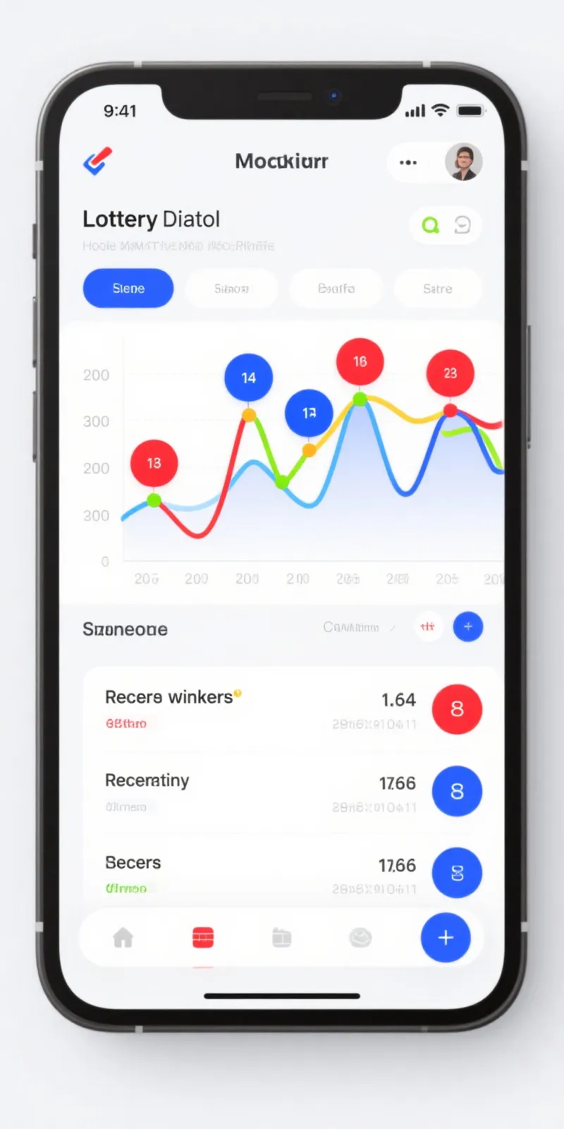 彩票网 APP 界面展示